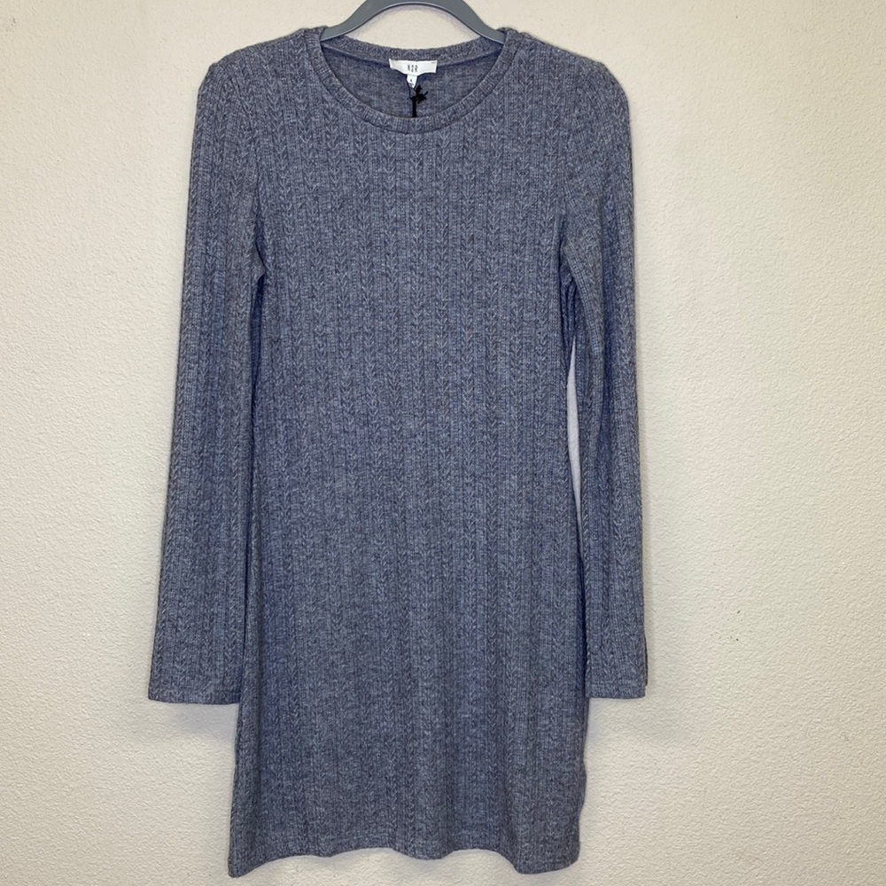 NSR Lucia Slit Ribbed Knit Dress Size L - Picture 2 of 11